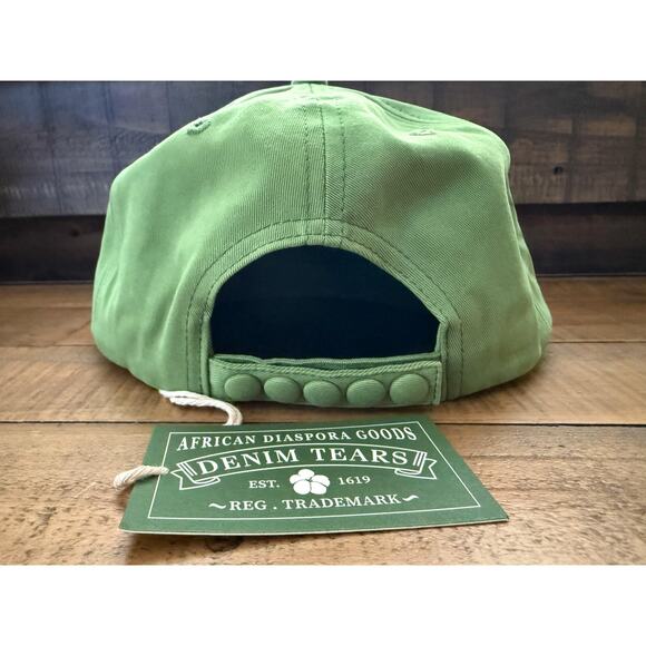 Denim Tears Hat Cap Snap Back Embroidered Mens One Size Cactus Green - Picture 5 of 9